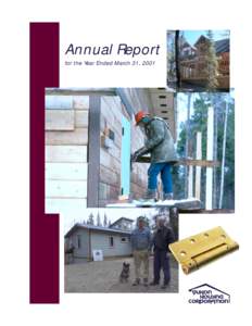 Annual Report for the Year Ended March 31, 2001 ○  ○