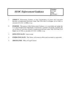 EEOC Enforcement Guidance