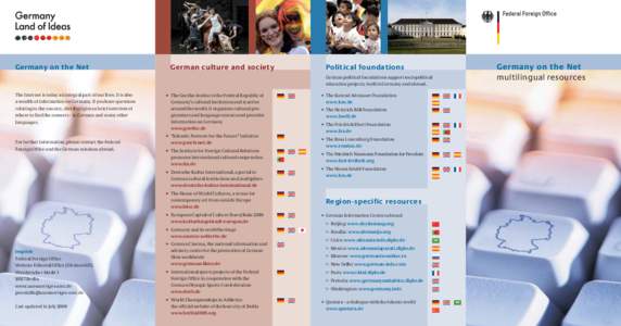 Germany on the Net  German culture and society Political foundations German political foundations support sociopolitical