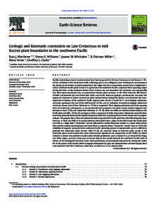 Earth-Science Reviews[removed]–107  Contents lists available at ScienceDirect Earth-Science Reviews journal homepage: www.elsevier.com/locate/earscirev