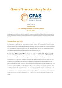 CFAS Daily Briefing 12.Treffen SCF