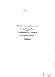 Country Strategy Paper and National Indicative Programme for the period[removed]Barbados