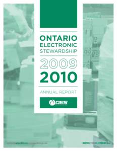 ONTARIO ELECTRONIC STEWARDSHIP 2010 ANNUAL REPORT