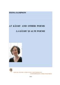 Poetry / Symbolist poets / Gândirea / Literature / Fiona Sampson / Romanian literature