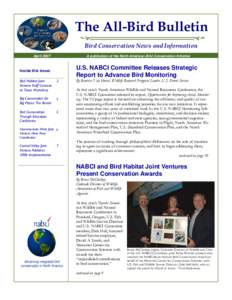 The All-Bird Bulletin Bird Conservation News and Information April 2007 A publication of the North American Bird Conservation Initiative