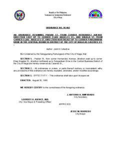 Republic of the Philippines Tanggapan ng Sangguniang Panlungsod City of Naga
