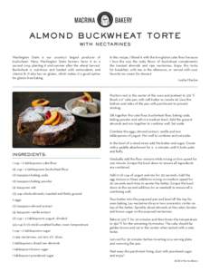 MACRINA  BAKERY almond buckwheat torte with nectarines