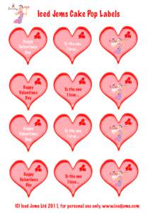 Iced	Jems	Cake	Pop	Labels  Happy Valentines Day