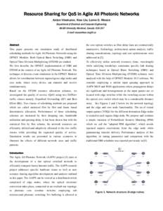 ABSTRACT FOR OPNET CONFERENCE