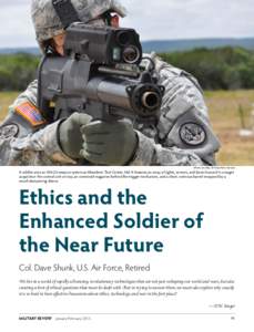 Ethics and the Enhanced Soldier of the Near Future