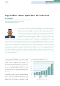 028  Regional Overview of Agricultural Mechanization Mr. Zhao Bing Head of Centre for Sustainable Agricultural Mechanization (CSAM) United Nations Economic and Social Commission