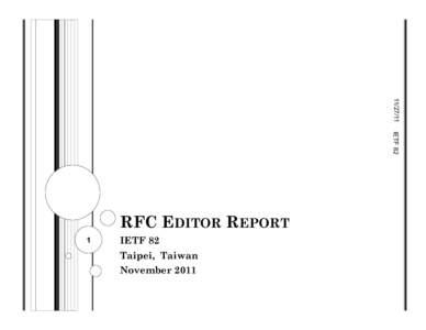 IETF 82 RFC EDITOR REPORT 1