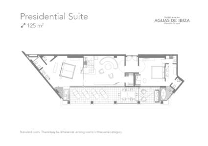 Presidential Suite 125 m2 Standard room. There may be differences among rooms in the same category.  