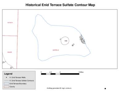 Historical Enid Terrace Sulfate Contour Map[removed]