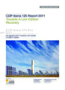 Portadaingles:34 Página 1  CARBON DISCLOSURE PROJECT CDP Iberia 125 Report 2011 Towards A Low Carbon