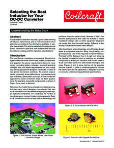 Selecting the Best Inductor for Your DC-DC Converter Leonard Crane Coilcraft