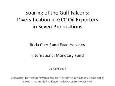 Soaring of the Gulf Falcons: Diversification in GCC Oil Exporters in Seven Propositions