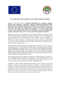 Europe / Hungary / Consumer protection / Meglena Kuneva / OpenForum Europe