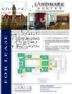 FOR LEASE  75 West 5th Street  Saint Paul, MNWonderful historic, creative space available in Downtown St. Paul.  Great environment for all users who seek inspiring places to work.  Special rates for creative/progr