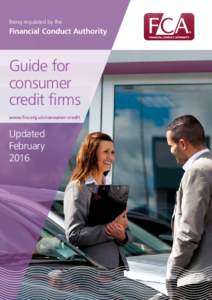 Being regulated by the  Financial Conduct Authority Guide for consumer