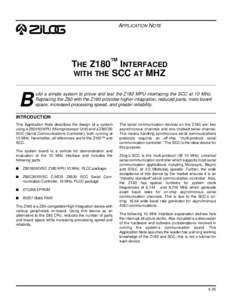 APPLICATION NOTE  7 THE Z180™ INTERFACED WITH THE SCC AT MHZ
