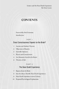 Science and the Near-Death Experience By Chris Carter Contents