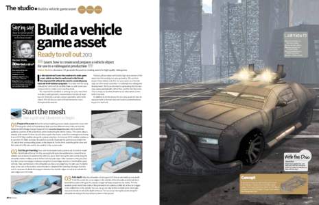The studio l Build a vehicle game asset  Artist info Easy-to-follow guides take you from concept