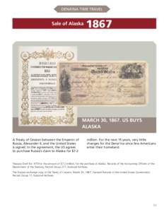 DENA’INA TIME TRAVEL  Sale of Alaska 1867