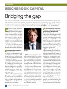 EXPERT Q&A  BEECHBROOK CAPITAL Bridging the gap The pool of private debt capital in the UK may have deepened considerably over the last