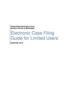 Electronic Case Filing Guide for Limited Users