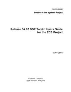 333-CDEOSDIS Core System Project Release 6A.07 SDP Toolkit Users Guide for the ECS Project