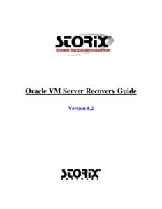 SBAdmin Oracle VM Server for x86 Recovery Guide