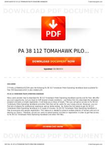 BOOKS ABOUT PATOMAHAWK PILOTS OPERATING HANDBOOK  Cityhalllosangeles.com PATOMAHAWK PILO...