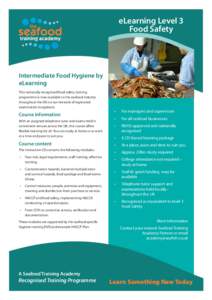 eLearning Level 3 Food Safety Intermediate Food Hygiene by eLearning This nationally recognised food safety training