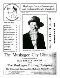 Muskogee County Genealogical and Historical Society Quarterly Volume 26 Issue 1