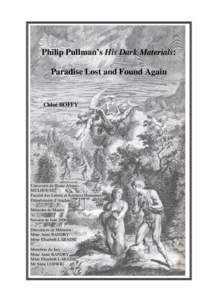 Philip Pullman’s His Dark Materials: Paradise Lost and Found Again