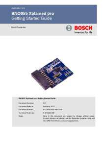 Application note  BNO055 Xplained pro Getting Started Guide Bosch Sensortec
