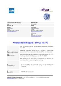PC277N048 - Amended ballot results - ISO CD[removed]