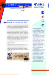 Newsletter  February Issue A monthly update of China Telecom Global Ltd.