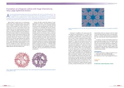 3 Chemical Science  PF Activity Report 2012 #30 Formation of a Kagome Lattice with Huge Channels by Very Large Spherical Anions