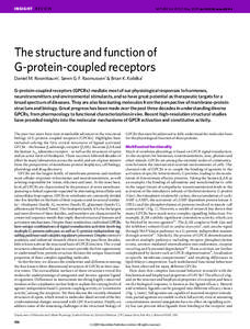 INSIGHT REVIEW  NATURE|Vol 459|21 May 2009|doi:[removed]nature08144 The structure and function of G-protein-coupled receptors
