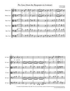 Treble Viol 1  Pie Jesu (from the Requiem in d minor)    