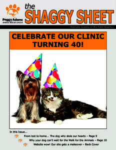 Humane Society of the Palm Beaches  CELEBRATE OUR CLINIC TURNING 40!  In this Issue...