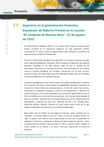Argentina en la globalizacin financiera