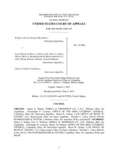 RECOMMENDED FOR FULL-TEXT PUBLICATION Pursuant to Sixth Circuit I.O.Pb) File Name: 15a0087p.06 UNITED STATES COURT OF APPEALS FOR THE SIXTH CIRCUIT