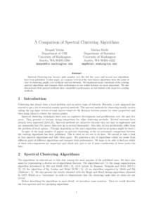 A Comparison of Spectral Clustering Algorithms Marina Meil˘a Department of Statistics University of Washington Seattle, WA[removed]removed]