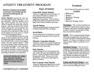 Anxiety Treatment Program