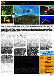 Denel Dynamics  www.xjtag.com Defence Systems Leader Overcomes Time Challenges with XJTAG Boundary Scan