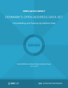 OPEN DATA’S IMPACT  DENMARK’S OPEN ADDRESS DATA SET Consolidating and Freeing-Up Address Data  OPEN DATA