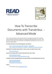 How To Transcribe – Advanced Mode